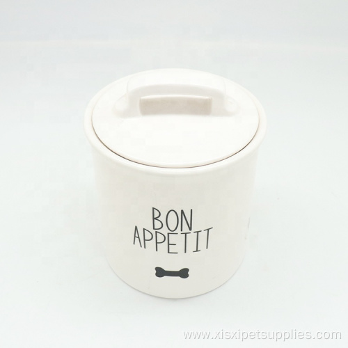 Quality Nice Pet Food Storage Dog Ceramic Jar